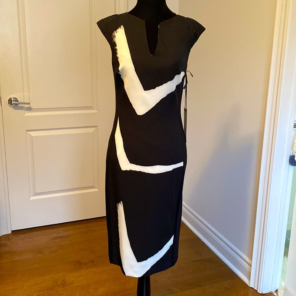 Cocktail black and white dress. Iris Setlakwe